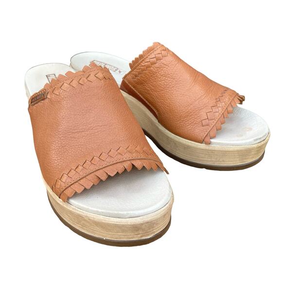 Pikolinos slides wedges women's size 10 - 10.5 EU 41 brown mules sandals braided - Picture 3 of 13